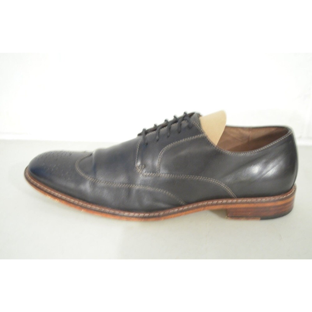 Banana Republic 10.5 M Digby Brogue Black Leather Lace Up Dress Shoes‎ - Picture 5 of 6